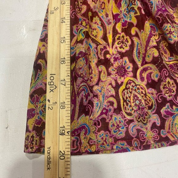 Elegant Multicolor Paisley Women's Top, Like New - Picture 11 of 12